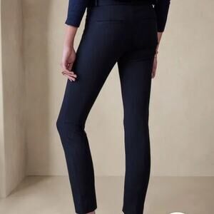 Banana Republic Mid-Rise Sloan Slimming Bi-Stretch Pants Navy Womens 12‎ NWT